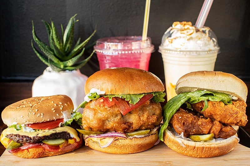 12oh7 Herban Eatery features an assortment of plant-based fare, such as the Merican Burger, Deluxe Phish Sammich and the OG Chickun Sammich.