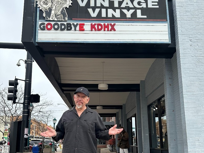 Ray outside Vintage Vinyl after being let go from KDHX.
