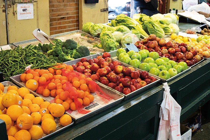 Fruits and vegetables at Soulard's famous farmers' market.