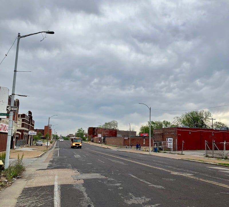 North Grand is practically a highway at Montgomery — making it one of the nation's most deadly intersections. - SARAH FENSKE
