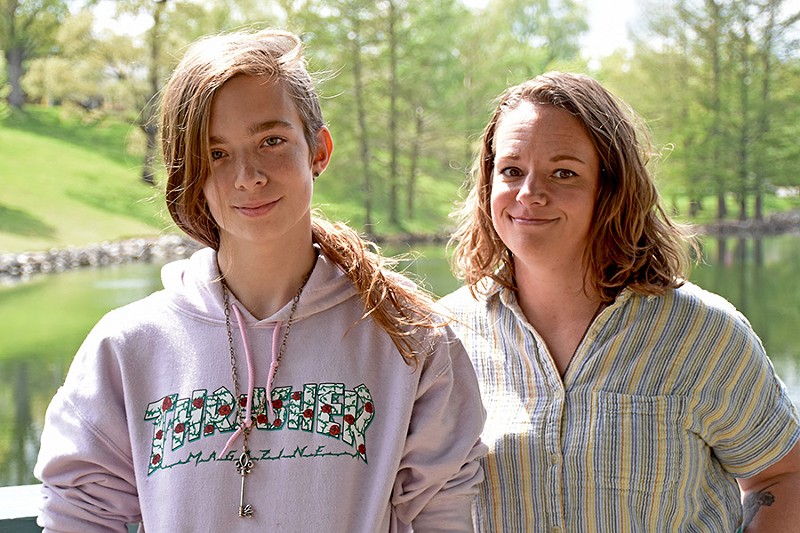 As Missouri rushes to pass anti-trans legislation, parents like Keely Kromat (right) and her daughter, Rowan McGrew (left), are left wondering what to do next.