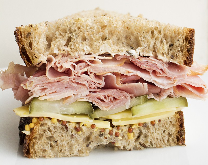 Union Loafers' ham and cheese on rye.