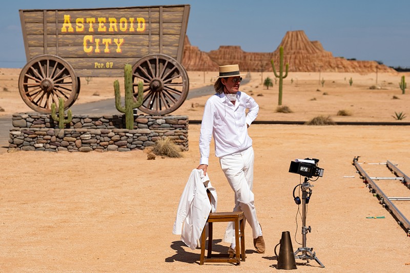 Director Wes Anderson on the set of his upcoming film, Asteroid City. - FOCUS FEATURES