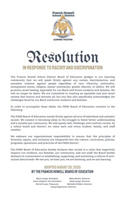 Francis Howell anti-racism resolution