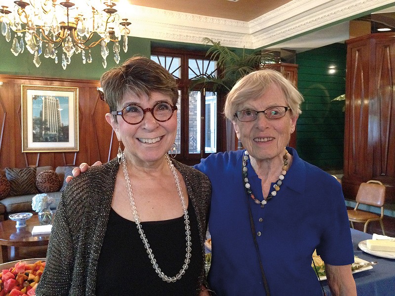 Gordon with her dear friend Judy Leon, who encouraged Gordon to celebrate her centennial, despite her misgivings. - COURTESY OF JUDY LEON