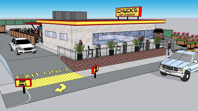 A render of Chuck's Hot Chicken