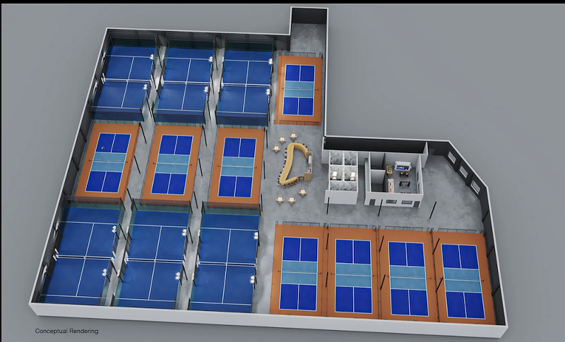 Another conceptual rendering from the Padel + Pickle Club
