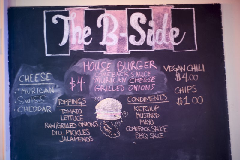The B-Side's original menu. - PHOTO BY KELLY GLUECK