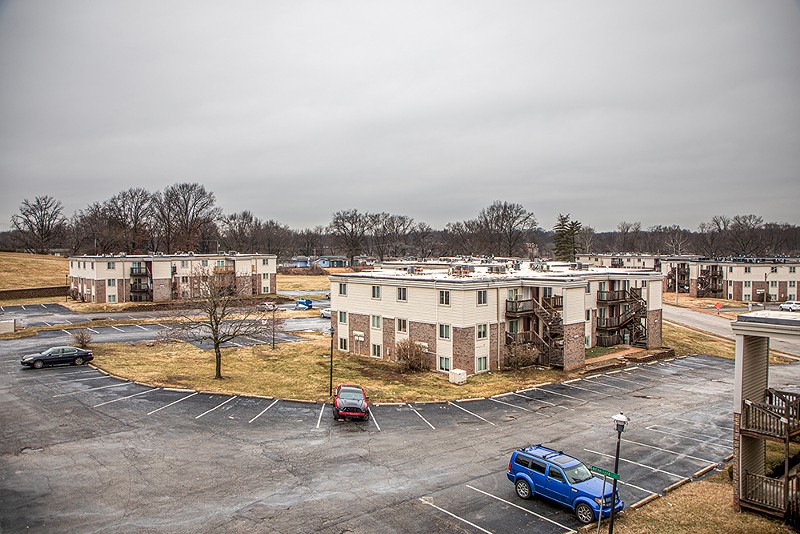 Pleasant View Gardens, previously known as the Canfield Green Apartments, became nationally known after Michael Brown’s death. Today it’s experiencing different woes. - ZACHARY LINHARES
