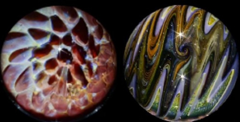 Some examples of the marbles Cornwell creates. - COURTESY BC GLASS WORX