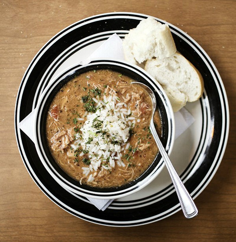 The chicken andouille gumbo at Riverbend. - PHOTO BY JENNIFER SILVERBERG