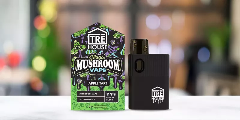 TRĒ House Apple Tart Microdose Magic Mushroom Vape Pen for fast effects and wellness.