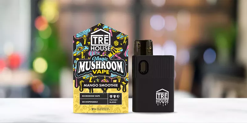 TRĒ House Mango Smoothie Magic Mushroom Vape Pen for fast, effective microdosing.