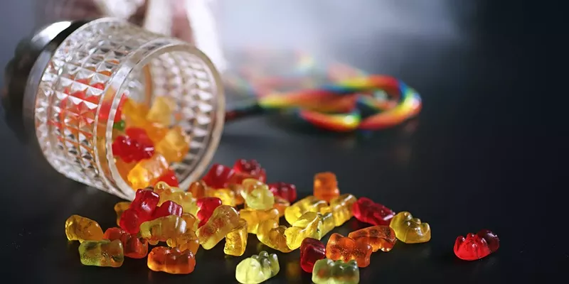 Assortment of delta 9 THC gummies for pain relief, relaxation, and a good buzz.