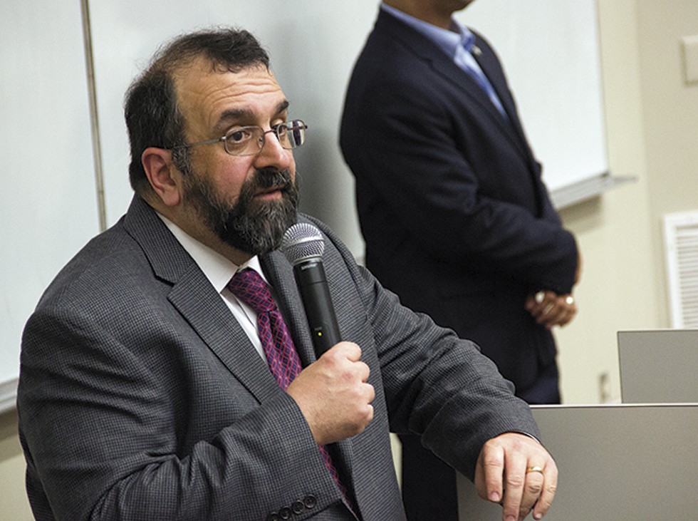 Before his speech at Truman State, Robert Spencer lashed out at the "left fascists" who oppose his views on Islam. - PHOTO BY DANNY WICENTOWSKI