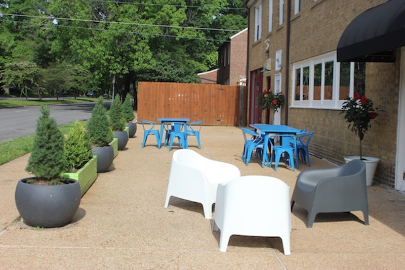 Gerhardt intends to add even more seating to the outdoor area, which faces Jackson. - PHOTO BY SARAH FENSKE