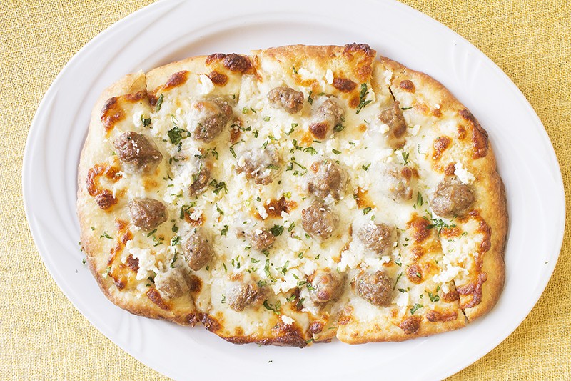 The cevapi pizza combines Bosnian sausage with an Italian classic. - PHOTO BY MABEL SUEN