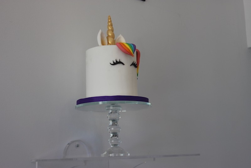 Mims' work can be whimsical, like this unicorn cake. - PHOTO BY SARAH FENSKE