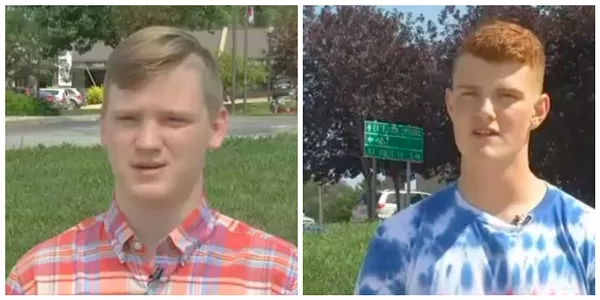 Joey Slivinski, left, and Thomas Swartz. - screengrabs via KCTV