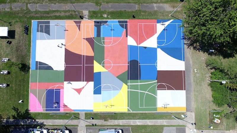 Kinloch Park's Basketball Courts Are Now a Work of Art