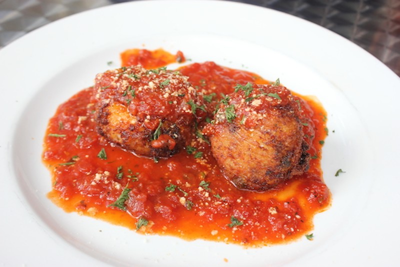 Arancini, a special appetizer on offer earlier this week, offer rice, peas and cheese in Bolognese sauce. - PHOTO BY SARAH FENSKE
