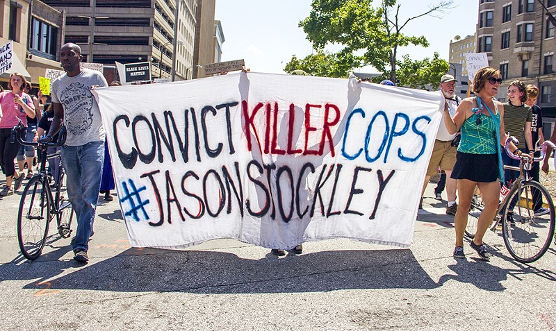 Protests around St. Louis are continuing three weeks after Stockley's acquittal. - DANNY WICENTOWSKI