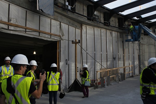 This is the walkway where the new entrance will be. On the left is where visitors will enter the museum. - Katie Hayes