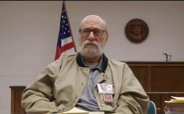 Gary Muehlberg appearing in court via video on March 21, 2023.