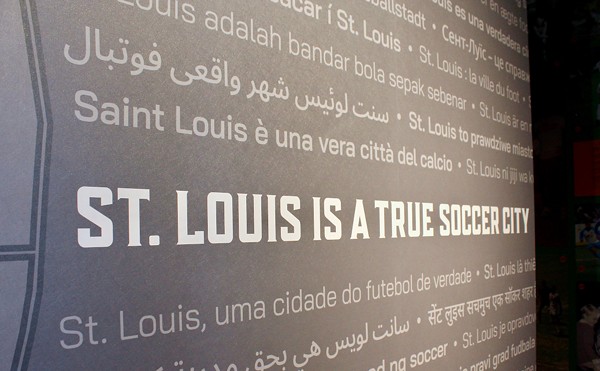 Panel from St. Louis History Museum Soccer City exhibit.