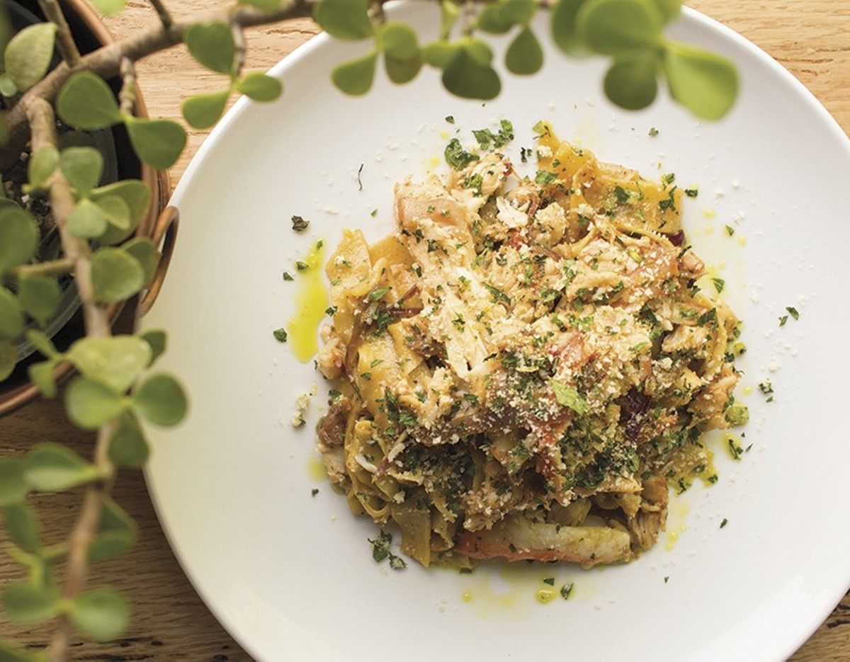 Dishes like tagliatelle topped with king crab made Olive + Oak this year's best new restaurant.