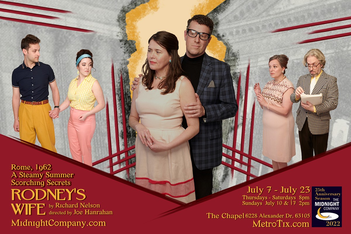 L-R Oliver Bacus, Summer Baer, Kelly Howe, John Wolbers, Rachel Tibbetts and Ben Ritchie in Midnight's Rodney's Wife