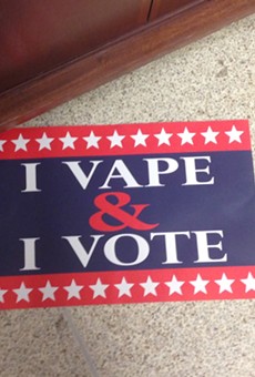 Vapors are campaigning against a proposed change in St. Louis County law to raise the buying age to 21.