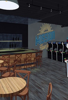 A rendering of the arcade and bar at Mission Taco Joint in Kirkwood, set to debut in early 2020.