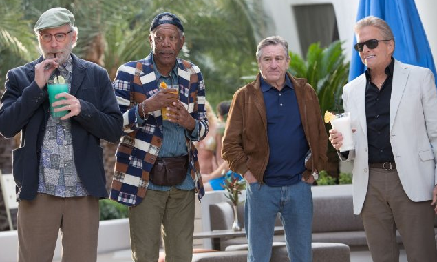 Robert De Niro, Michael Douglas, Morgan Freeman and Kevin Kline in Last Vegas.