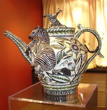 A Zebra teapot is one of many pieces up for sale this weekend.