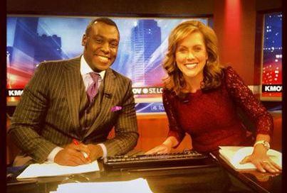 The real KMOV morning hosts, Andre Hepkins and Claire Kellett. - VIA KMOV