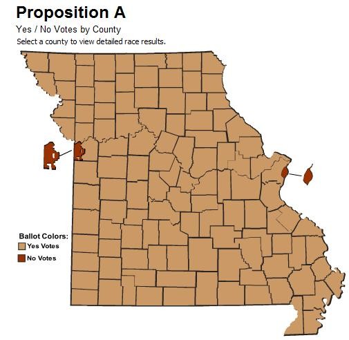 Voting Maps Show Political Divide in Missouri; St. Louis and