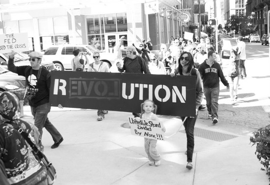 Protesters walk through downtown St. Louis on Saturday. - PHOTOS COURTESY OF BRIAN VILLA