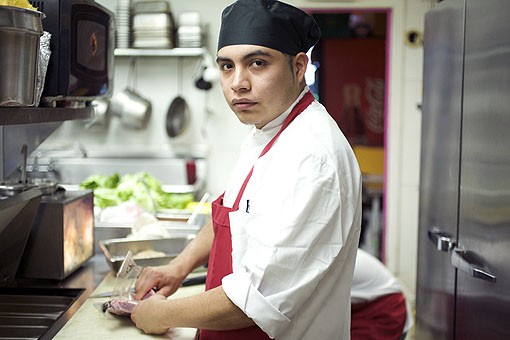 Executive Chef Alberto George in the kitchen at Las Palmas in Maplewood. See the full slideshow here. - PHOTO: JENNIFER SILVERBERG