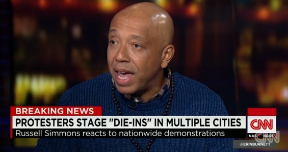 Russell Simmons during his CNN interview earlier this week. - SCREENSHOT FROM THE CNN INTERVIEW DISCUSSED BELOW.