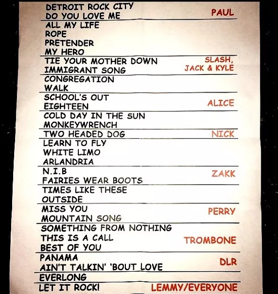 Foo Fighters Brasil on X: Esse foi o setlist do show no