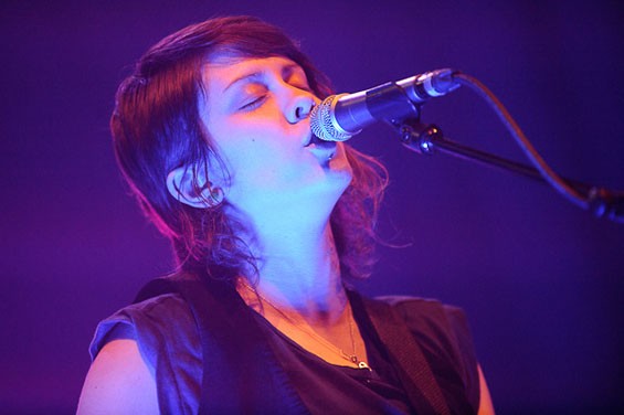 Tegan of Tegan and Sara last night at the Pageant. See full slideshow here. - PHOTO: TODD OWYOUNG