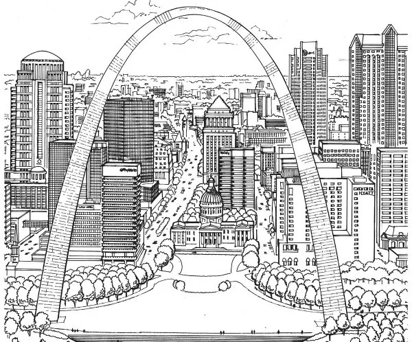 Free Coloring Pages of St. Louis