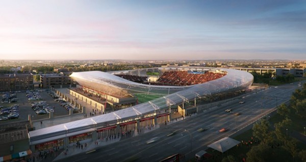 Could this stadium be built without public money? - RENDERING COURTESY OF HOK