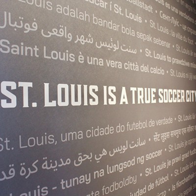 Panel from St. Louis History Museum Soccer City exhibit.