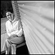 JENNIFER  SILVERBERG - "I've always wanted to make high-end modern design - affordable and easy to attain": Romero, sitting outside - her LV home.