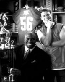 A Terry Tate that Larry Tate would be proud of: Lester Speight, left, and Rawson Thurber tackle the ad world.