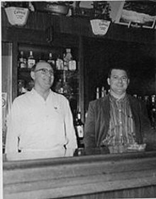 FRANK  NAZZOLI - Frank and Paula's dad, Paul Gianella (right), and his dad, Frank Gianella. Pictures of them are scarce; they spent more time photographing each new patron for the tavern scrapbook.
