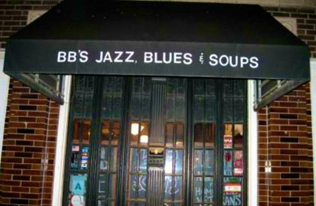 BB's Jazz, Blues and Soups (700 S. Broadway; 314-436-5222)
With live music seven nights a week, BB's also serves as a sort of unofficial clubhouse for local blues musicians, who often drop by on their off nights or after their own gigs are done. The club presents local and traveling bands, ranging from solo performers playing acoustic music to full-out electric blues bands, with classic soul, R&B and jazz groups also in the mix. BB's status as a popular after-gig hangout also makes for frequent late-night sit-ins and the chance to hear unusual combinations of musicians. With seating on two levels plus an in-house video system showing what's happening onstage, patrons are never far from the musical action.