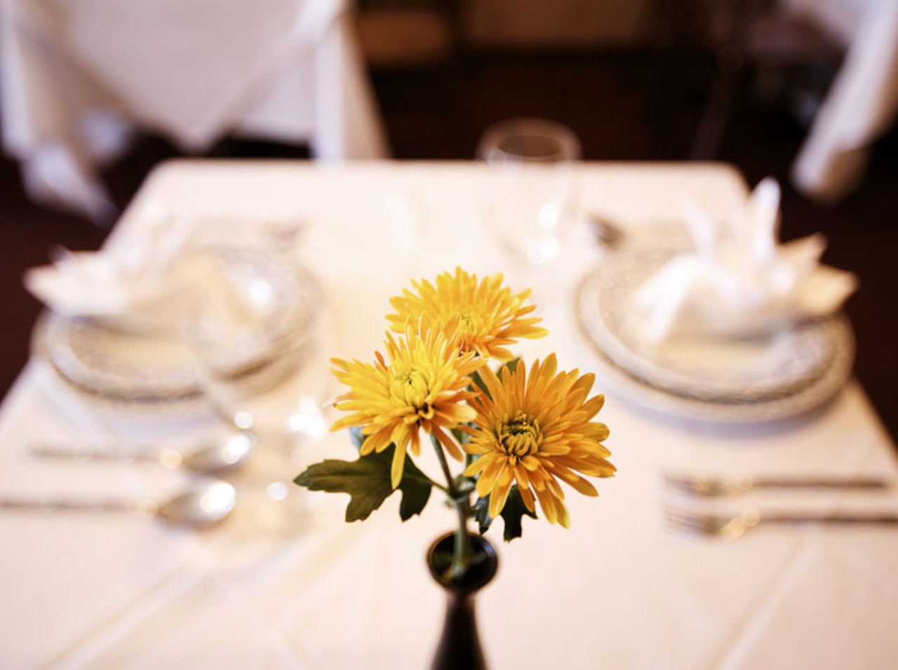 Flowers adorn every table at Addie&rsquo;s.